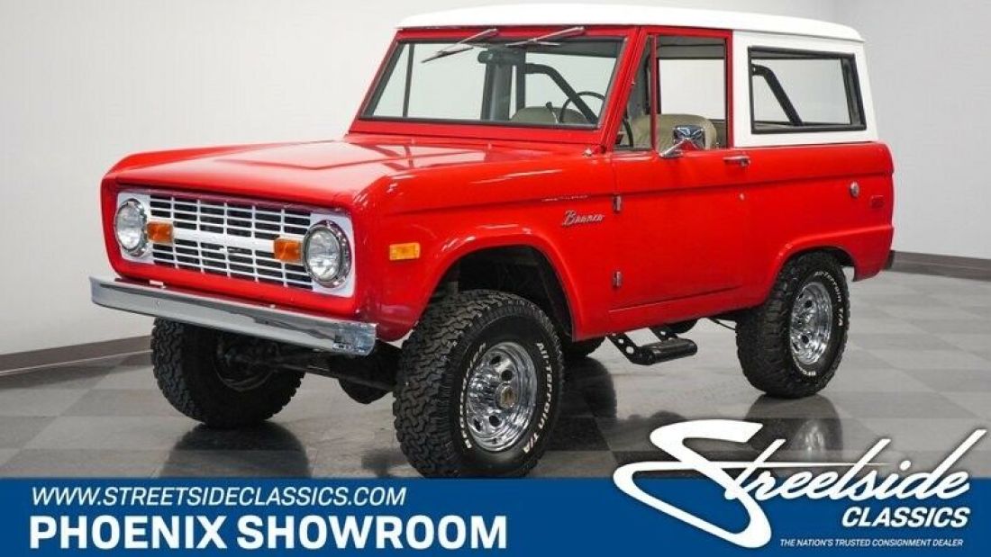 Offroad Four V8 C4 Auto Classic Vintage Collector Red White Black Edelbrock 1974 Ford Bronco 4X4