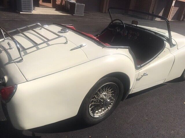 Old English White 1961 Triumph TR3 Restored 1961 Triumph TR3 A