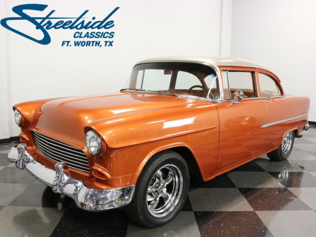 OLD SCHOOL 265CI V8, AFTERMARKET A/C, SHAVED TRIM AND HANDLES, 4 SPEED CAR! 1955 Chevrolet Bel Air/150/210