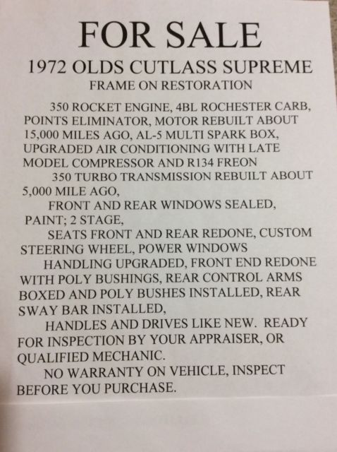 1972 Oldsmobile Cutlass Supreme - photo 10