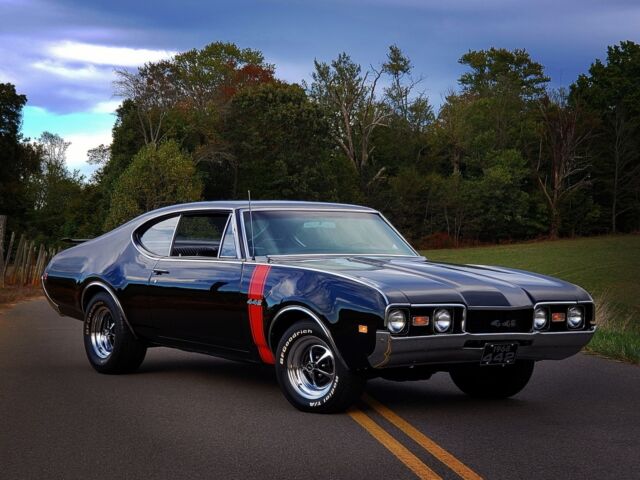 Oldsmobile Cutlass Black with 96,000 Miles, for sale! 1968 Oldsmobile Cutlass 442 Holiday Sport Coupe