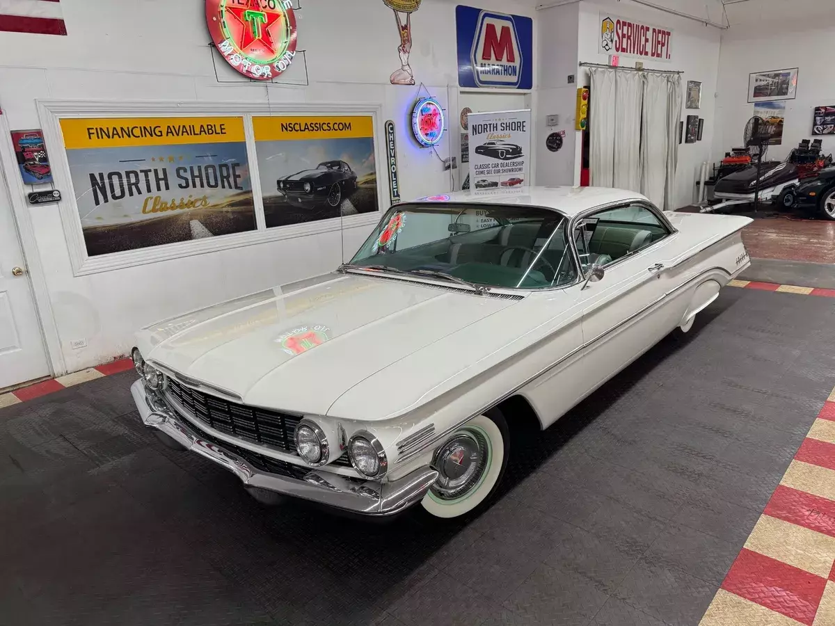 Oldsmobile Super 88 White with 6,236 Miles, for sale! 1960 Oldsmobile Eighty-Eight - FUEL INJECTED 394 ENGINE -SEE VIDEO