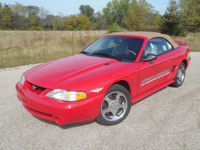 One Collector Owned 239 Documented Mile Perfect SVT Cobra Convertible Survivor 1994 Ford Mustang Cobra SVT Indy Pace Car