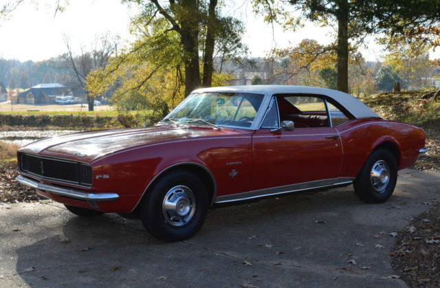 ONE FAMILY OWNED 1967 CHEVROLET CAMARO RALLYSPORT--RARE RED ON RED W/FACTORY AIR 1967 Chevrolet Camaro Rally Sport