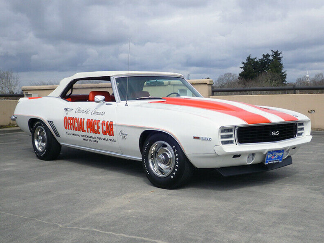 One of 3,675 produced, original "Z11" trim tag, all new body-off restoration. 1969 Chevrolet Camaro SS/RS 396 Indy 500 Pace Car Convertible