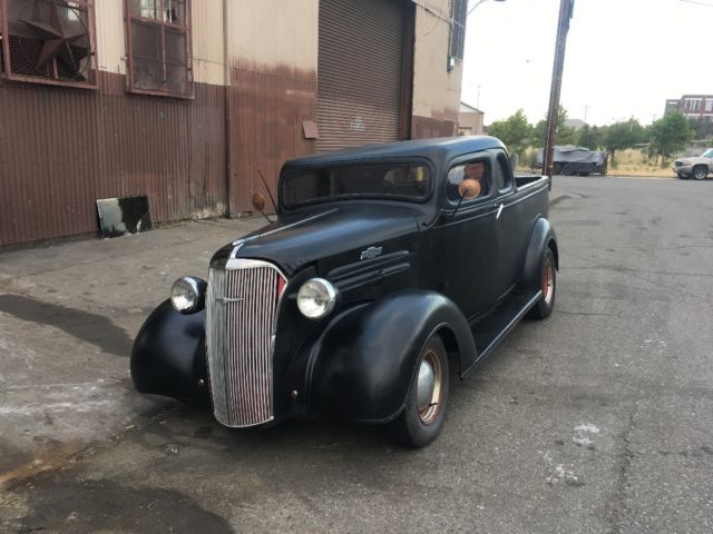 1937 Chevrolet Custom built pick up with xtra cab Black & chrome - photo 2