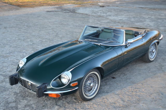 ONE OWNER 42000 MILE AUTO A/C WIRE WHEEL RUST FREE ACCIDENT FREE V12 E TYPE OTS 1974 Jaguar E-Type
