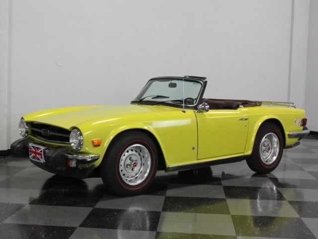 ONE OWNER TEXAS CAR, ORIGINAL PAINT, MATCHING HARDTOP, INCREDIBLY SOLID TR6! 1975 Triumph TR-6