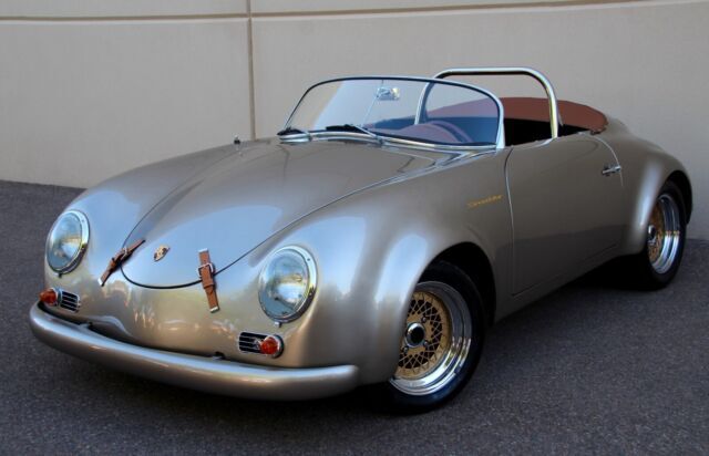 Only 2900 miles, painted in 2021 - Triple clear coat Champagne Silver 1957 Porsche 356 Speedster Replica Kit Other Makes VW Motor No Porsche