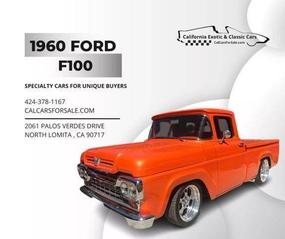 orange Ford F100 with 5000 Miles available now! 1960 Ford F-100