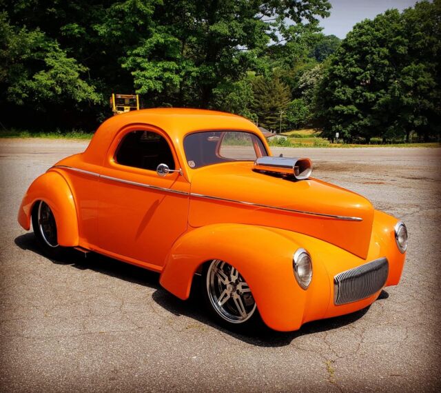 Orange Willys Coupe with 0 Miles available now! 1941 Willys Coupe -PRO STREET SUPERCHARGED