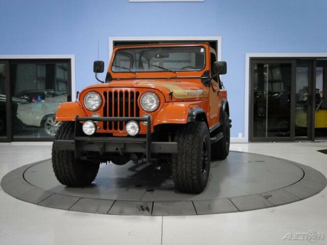 Orange with Gold Hood Stripe 1976 Jeep CJ Renegade