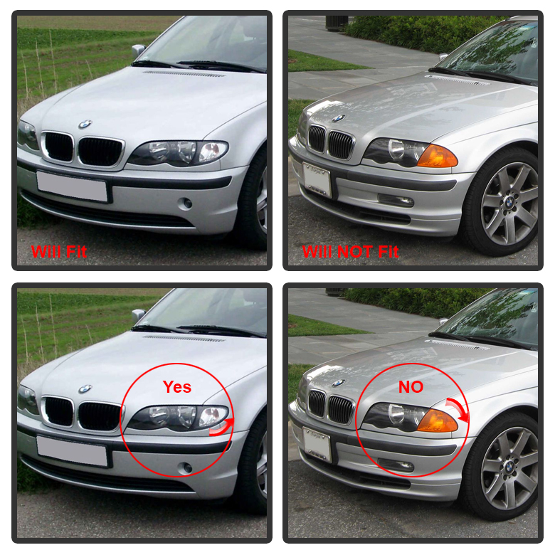 2002 2003 2004 2005 BMW E46 4DR Sedan Halo Projector Headlights w/ Corner Lamps - photo 10