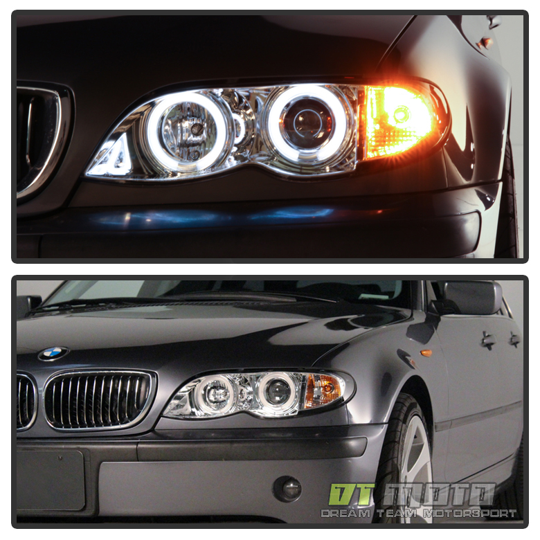 2002 2003 2004 2005 BMW E46 4DR Sedan Halo Projector Headlights w/ Corner Lamps - photo 3