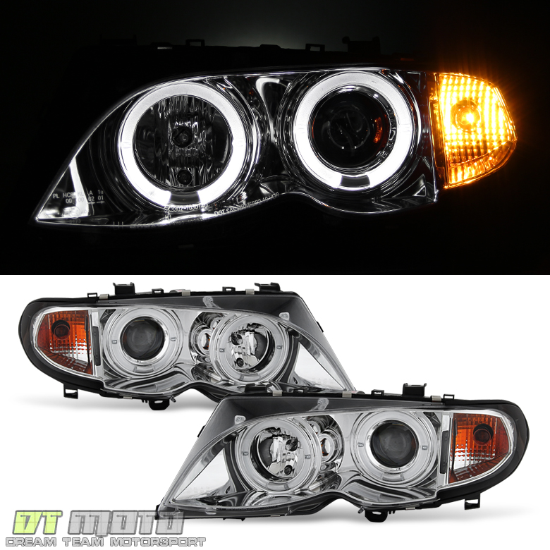 2002 2003 2004 2005 BMW E46 4DR Sedan Halo Projector Headlights w/ Corner Lamps - photo 4