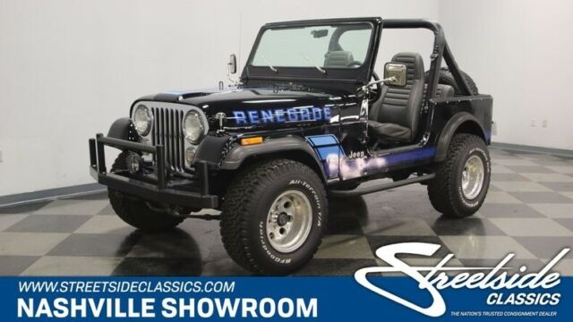 ORIGINAL "P1" BLACK JEEP, 65K ORIGINAL MILES, 4 SPEED MANUAL, 258CI INLINE 6 1986 Jeep CJ Renegade