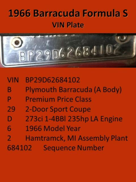 1966 Plymouth Barracuda Formula S - photo 11