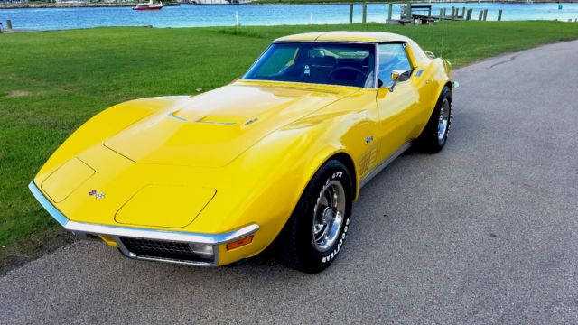 Original - 454 (LS5) - Matching Numbers - West Coast Car - Sunflower Yellow 1971 Chevrolet Corvette
