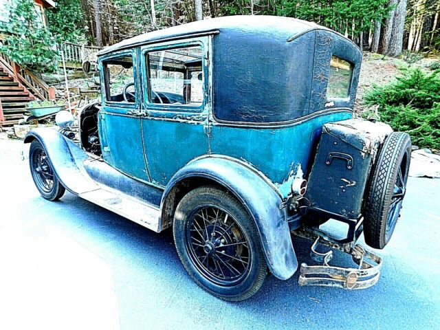 Original Barn Find Leather Blind Back Briggs TOWN SEDAN Complete Un-restored 1928 Ford Model A