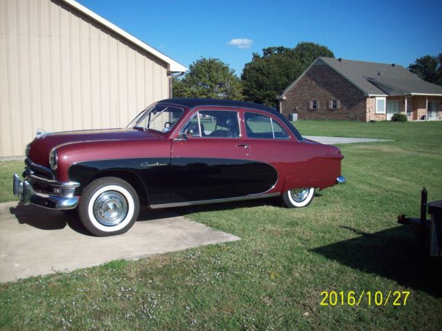 ORIGINAL, CORONATION RED / BLACK WITH FACTORY VINYL TOP,SKIRTS/CAPS 1950 Ford Other Crestliner