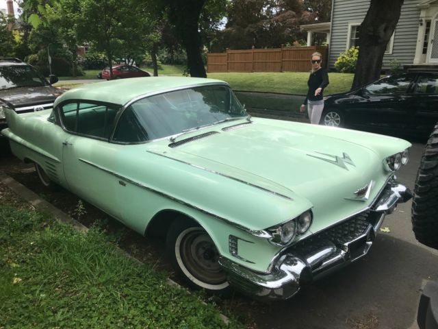 Original, non-restored Cascadia Green with green interior 1958 Cadillac Series 62