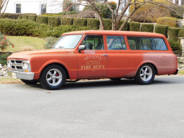 Original Paint, 327 Chevy, 4-wheel discs, Air Bags, A/C, Ex. Cond. (video) 1967 Chevrolet Suburban GMC CARRYALL, VINTAGE EMERGENCY VEHICLE