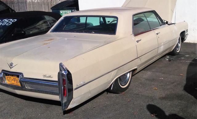 Original, unrestored car. Tan with rust/brown interior. From Long Island estate. 1966 Cadillac DeVille DeVille