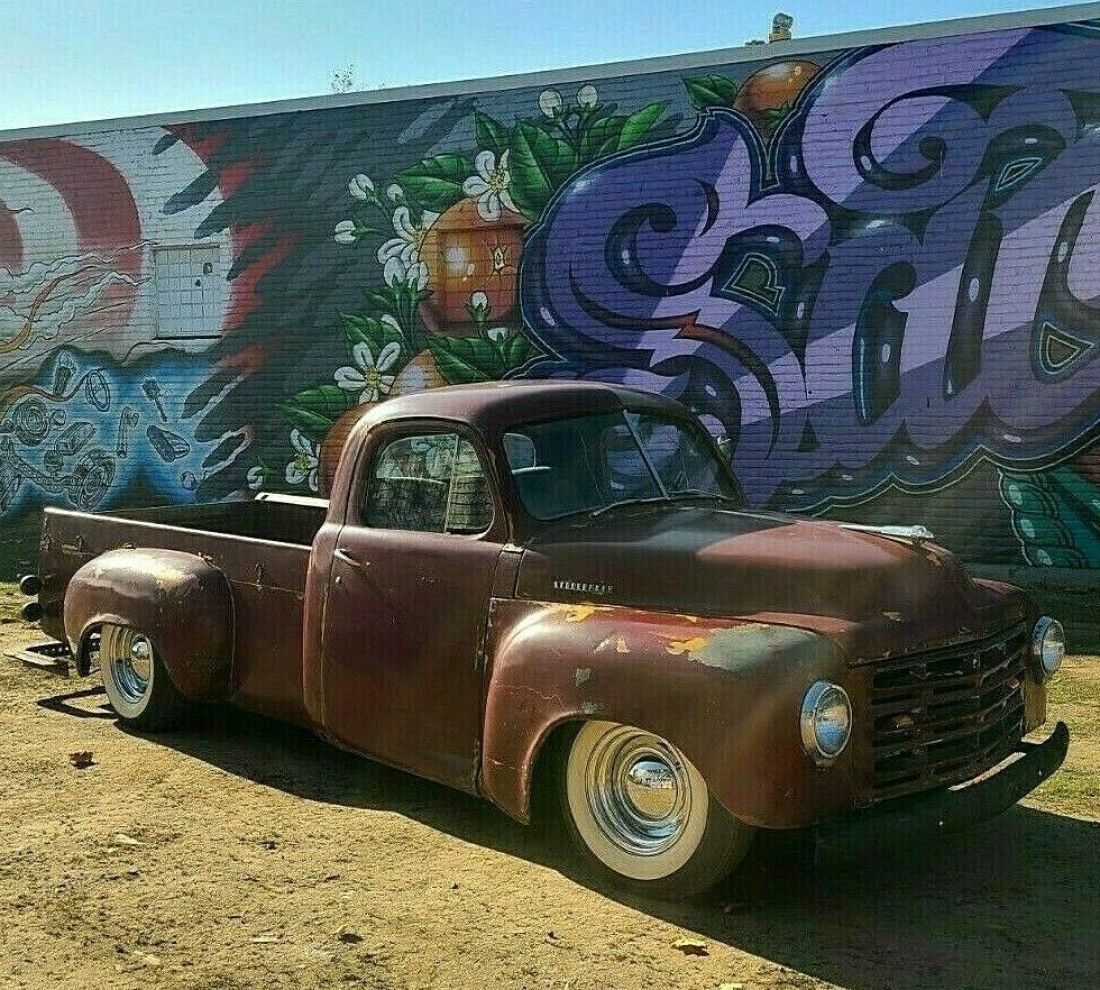 PATINA Custom BAGGED hot rod rat lowrider 1949 1950 1952 1953 vtg pickup truck 1951 Studebaker 2R5 SLAMMED AIR RIDE
