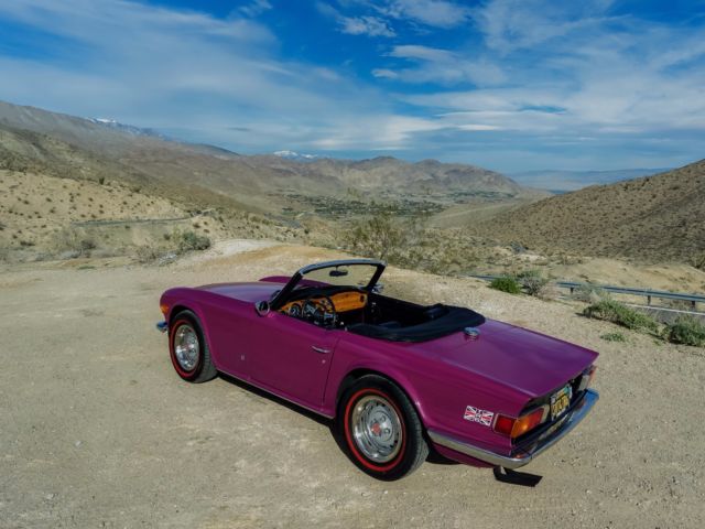 PERFECT RUNNING 1973 TR6 FACTORY MAGENTA 92 PAINT 10+ YEAR OLD RESTORATION. 1973 Triumph TR-6