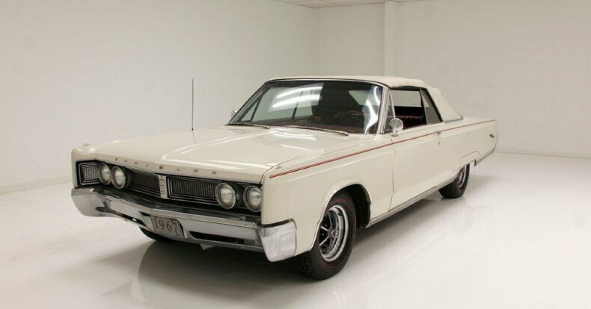 Persian White Paint/Straight Steel/Excellent Chrome/Restored 383ci V8 1967 Chrysler Newport Convertible