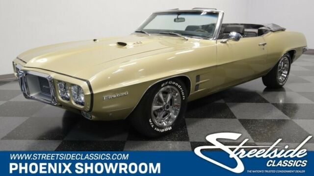 PHS Bird Droptop V8 Auto Classic Vintage Collector Gold Black Original Documente 1969 Pontiac Firebird Convertible