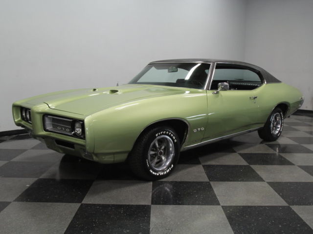 PHS DOCS, BUILD SHEET, 400 V8, TH400, A/C, PWR DISCS, PWR STEER, CORRECT COLORS! 1969 Pontiac GTO