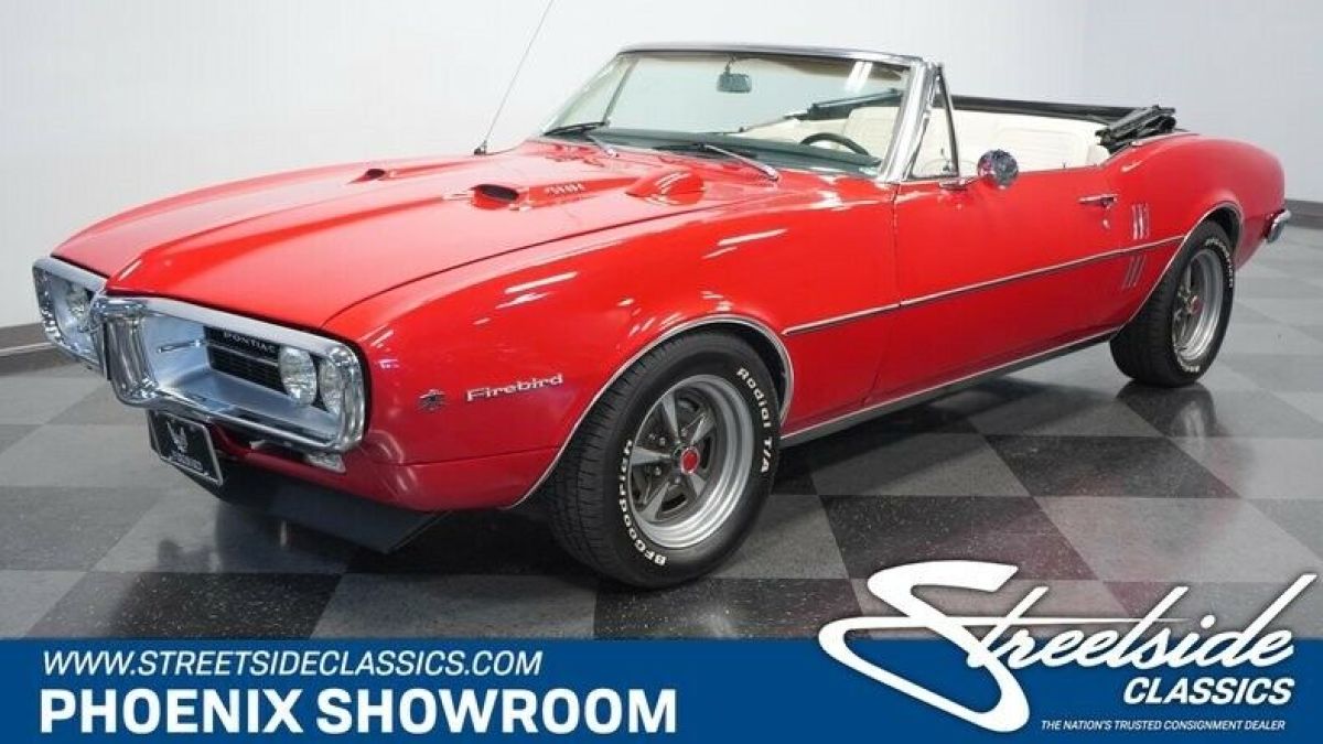 PHS V8 YT TH400 Auto Classic Vintage Collector Droptop Red White Rochester 1967 Pontiac Firebird 400 Convertible