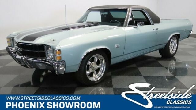 Pickup Elky Silver Black BBC Auto V8 Classic Vintage Collector Pick Rebuilt B&M 1971 Chevrolet El Camino --