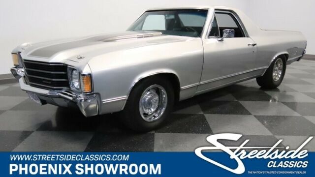 Pickup Truck V8 Auto Classic Vintage Collector Restored Chevy Silver Black Edelb 1972 Chevrolet El Camino --