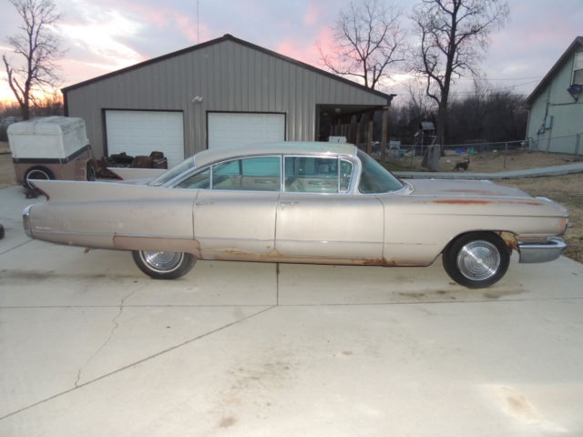 Pink 1960 Cadillac Sedan Deville 4 door hardtop project clear title rat caddy NR 1960 Cadillac DeVille 4 door hardtop