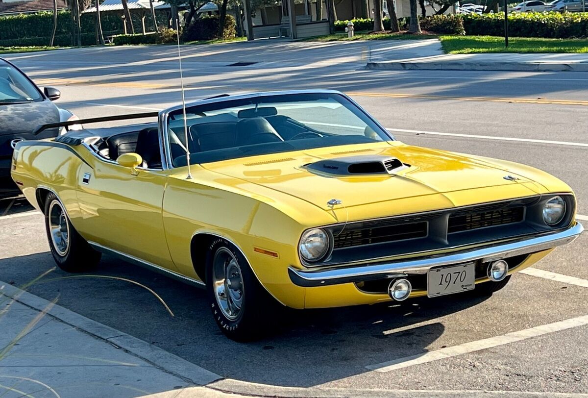 plymouth cuda 1970 convertible 440/6pack pistol grip 4 sp 1970 Plymouth Barracuda CUDA , CONVERTIBLE, 4 SPEED, MOPAR