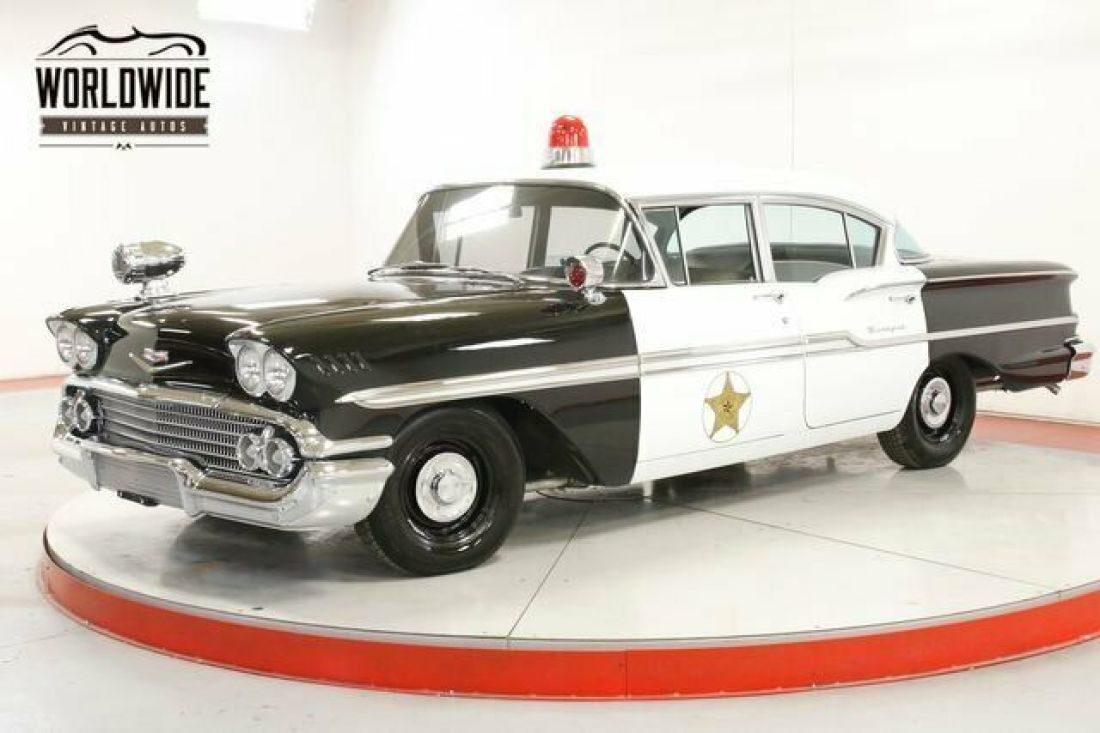 Police Car High $ Rotisserie Restoration 348 V8 1958 Chevrolet Biscayne