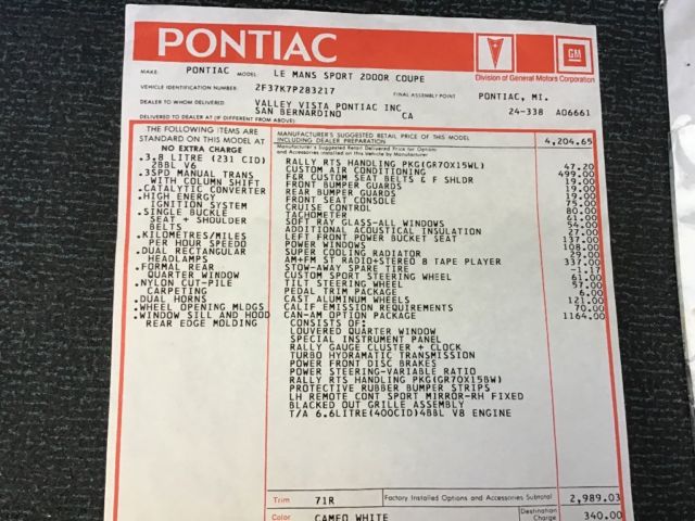 1977 Pontiac Le Mans Can Am - photo 10