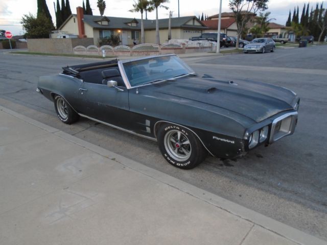 Pontiac Firebird #s matching 400 Tach on the hood Very original condition 0 Rust 1969 Pontiac Firebird convertible