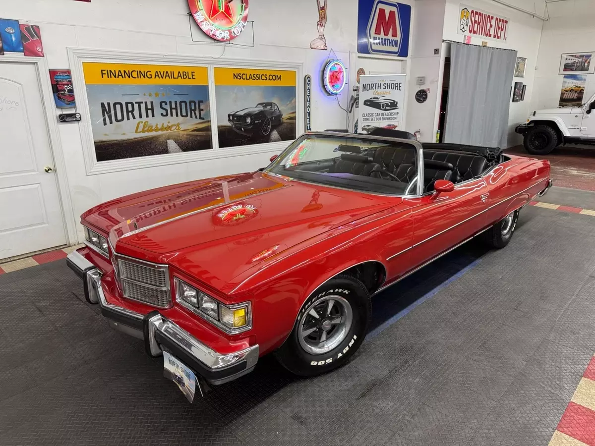 Pontiac Grand Ville Red with 86,781 Miles, for sale! 1975 Pontiac Grand Ville Convertible Same Owner over 40 yrs-SEE VIDEO