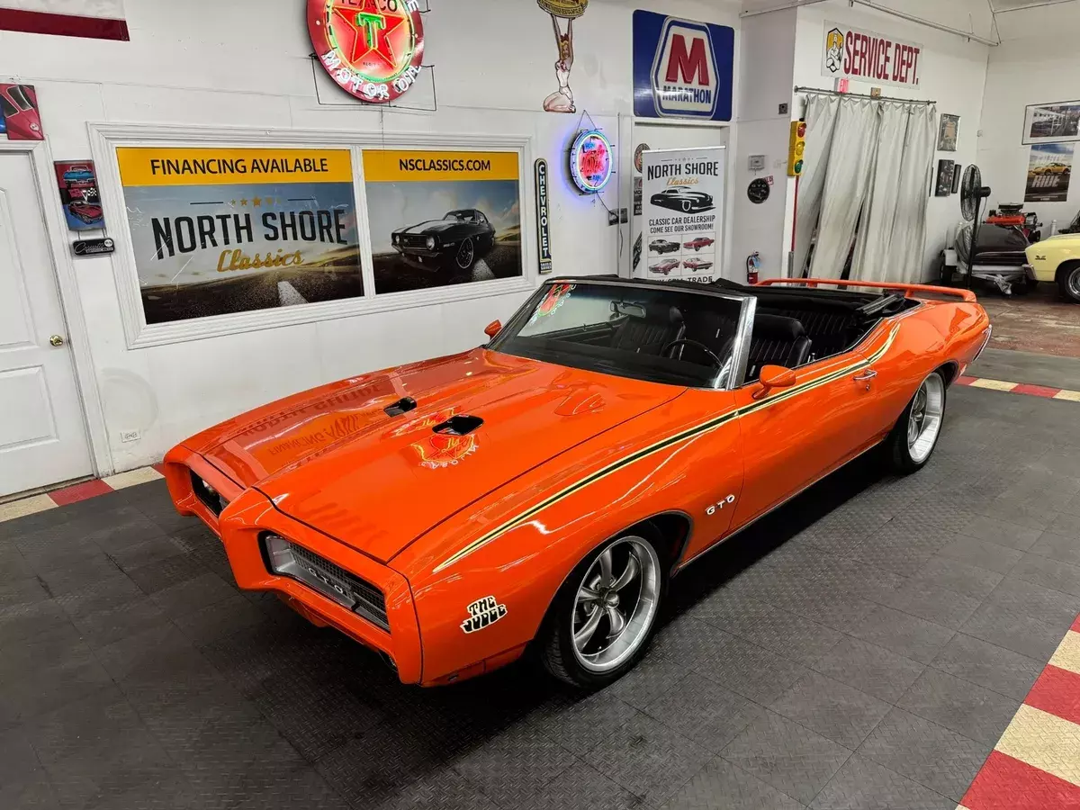 Pontiac GTO Orange with 1,805 Miles, for sale! 1969 Pontiac GTO - CONVERTIBLE - LS1 - 4L60 TRANS -SEE VIDEO