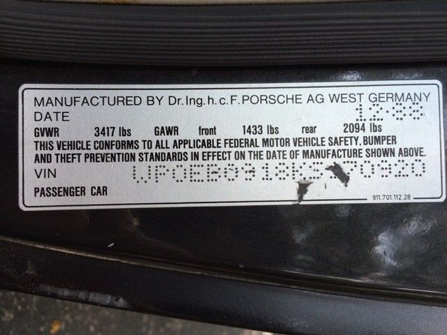 1989 Porsche 911 CARRERA CABRIOLET - photo 13