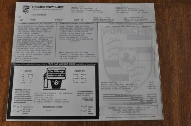 1993 Porsche 911 RS America - photo 9