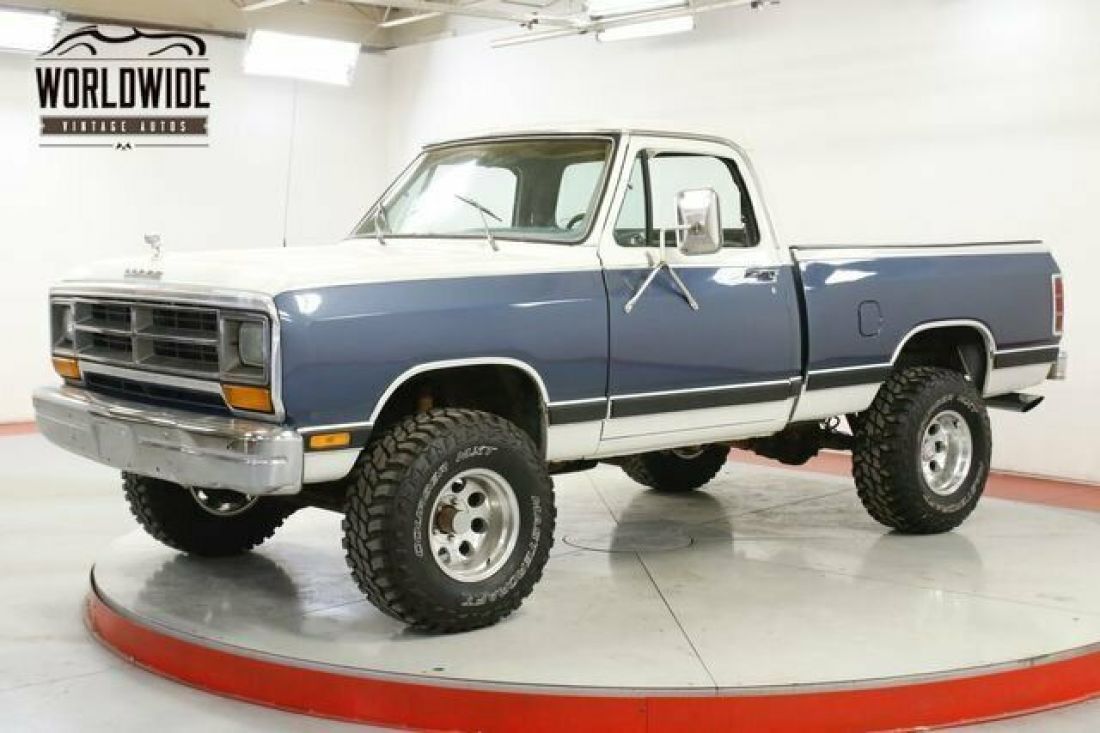 POWER RAM D150 4x4 318 V8!COLD AIR CONDITIONING! PS PB DISC LIFT SHORT BED RARE 1987 Dodge W150