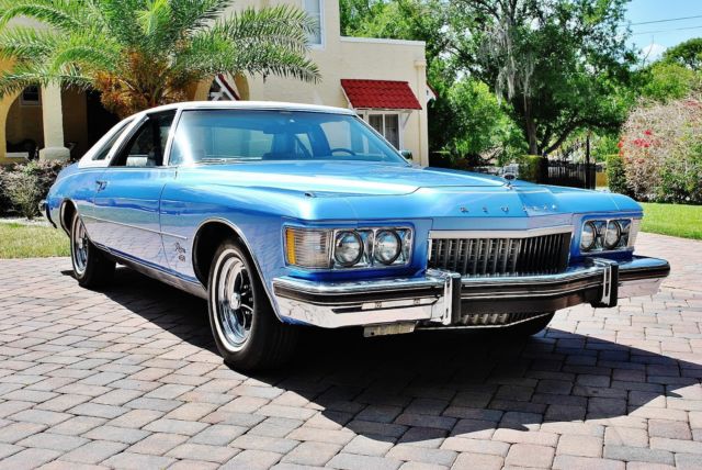 Power Steering & Power Brakes dual power seats 8 Track just 24k miles 2 owner 1974 Buick Riviera GS