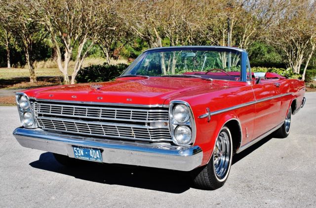 1966 Ford Galaxie 500 Convertible Rare 390 V8 Red on Red - photo 2