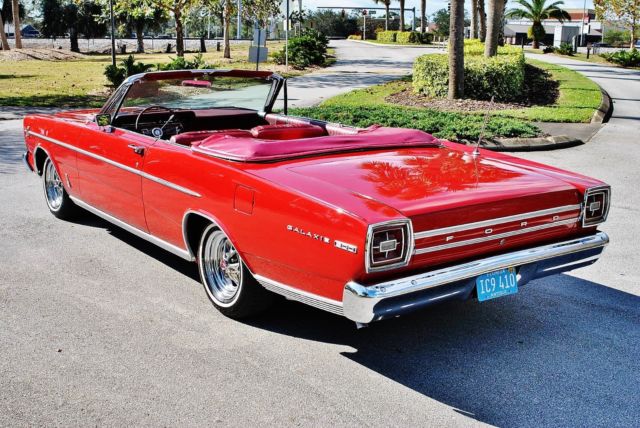 1966 Ford Galaxie 500 Convertible Rare 390 V8 Red on Red - photo 3