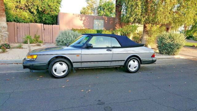 Previously Cherished 900 TURBO Convertible / Platana Gray / Blue Top / Gray Lthr 1993 Saab 900 TURBO