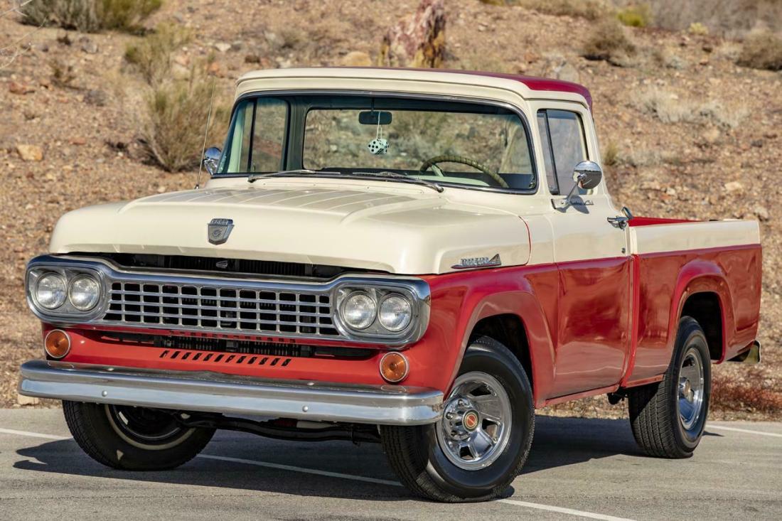 PRISTINE 1958 FORD F100 STYLE SIDE SHORT BED SURVIVOR RARE V8/AUTO 1958 Ford F-100 Style Side Shortbed Pickup